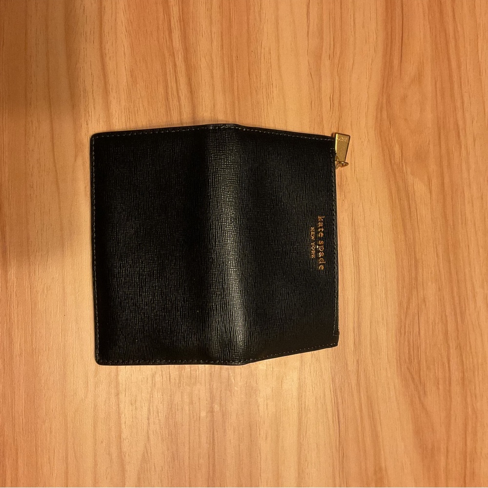 Kate Spade Black Card Holder with Gold Logo